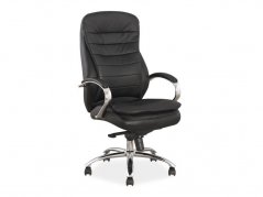 Kancelárska stolička Q-154 koža čierna