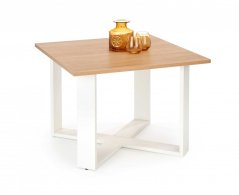 Konferenční stolek CROSS dub zlatý/bílý