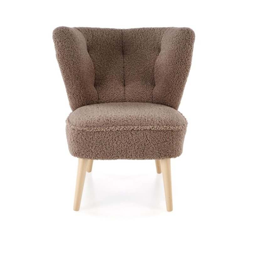 Čalouněné křeslo MOCCA tmavě hnědá