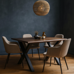 Rozkladací jedálenský stôl EBON natural