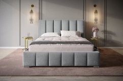 Čalouněná postel BED 1 120x200 šedá velvet