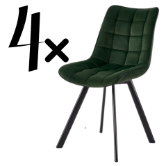 Set 4 kusy jídelní židle K332 zelená