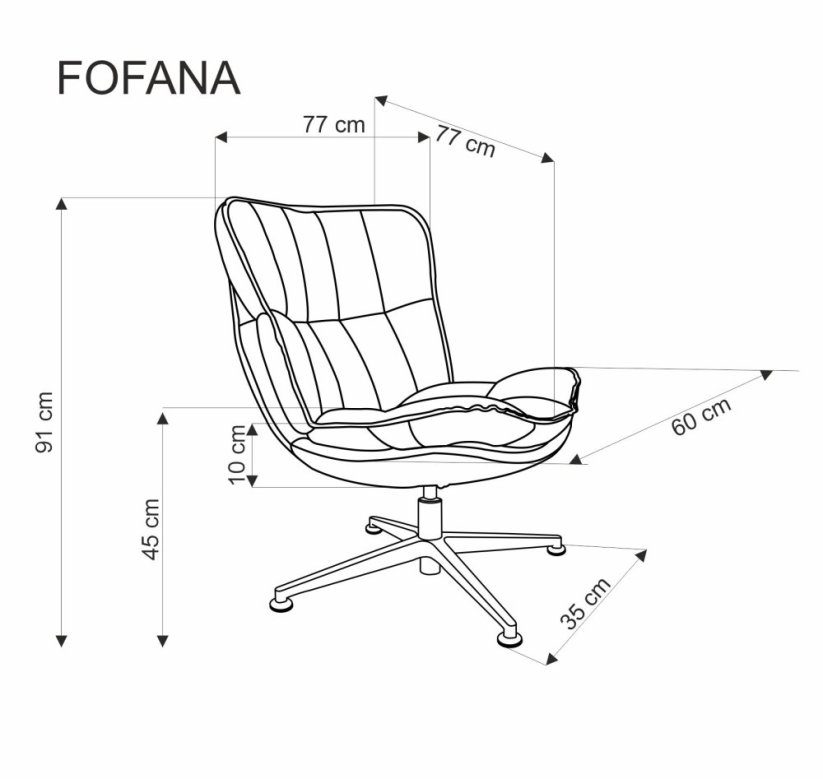 Kreslo FOFANA krémové