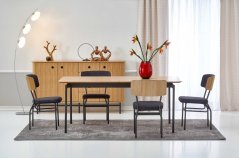 Rozkladací jedálenský stôl SMART 170(250)x100 dub prírodný/čierny