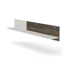 Nástenná polica RANDOM 2 P-1 kašmír/orech/čierna