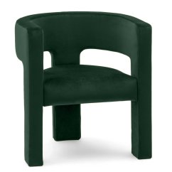 Čalúnené kreslo ZORA RIVIERA tmavo zelené