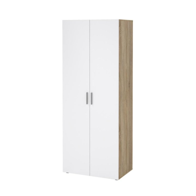 Šatní skříň Pedro 531 dub sonoma/bílý lesk