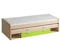 Výsuvná postel s úložným prostorem LIMO L16 jasan/zelená