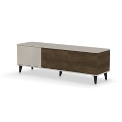 Televízny stolík RANDOM 2 RTV-1 150 cm kašmír/orech/čierna