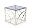 Konferenční stolek UNIVERSE čtverec kouřové sklo/stříbrný