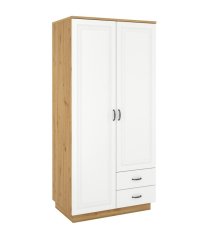 Šatní skříň Flower 120 dub artisan/bílá