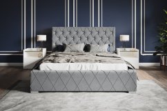 Čalouněná postel BED 4 160x200 šedá