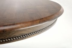 Rozkladací jedálenský stôl WILLIAM 90(124)x90 tmavý orech