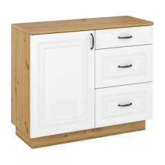 Komoda Flower 100 1D3S dub artisan/biela