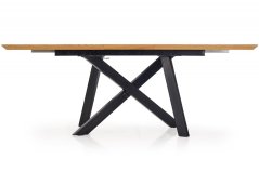 Rozkladací jedálenský stôl CAPITAL 160(200)x90 dub zlatý/čierny
