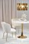 Kulatý jídelní stůl CASEMIRO 90 bílý/zlatý