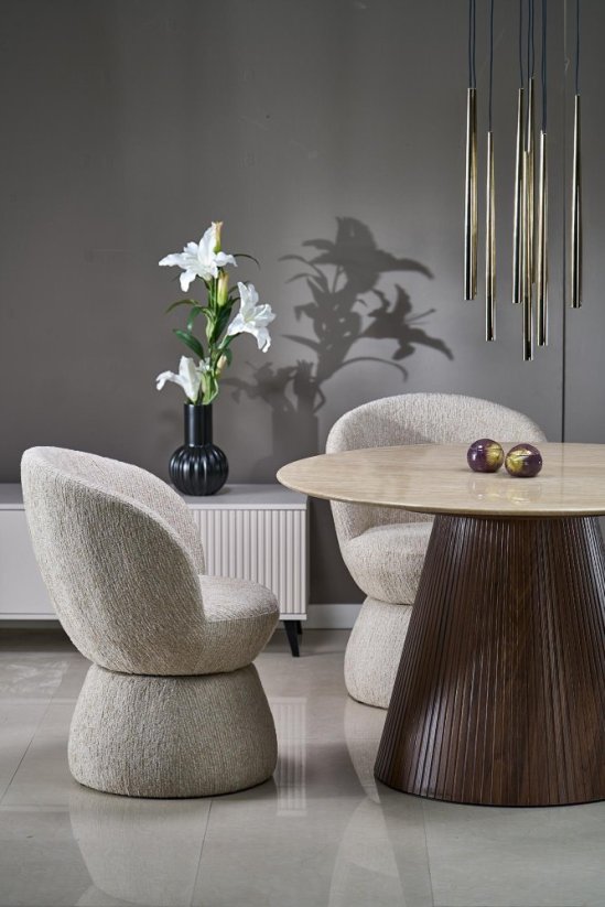 Otočné jedálenské kreslo K581 béžová