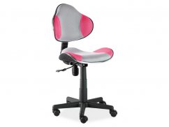 Detská otočná stolička G2 ružová/sivá