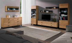 TV stolík Jocker R7 dub lefkas/čierna