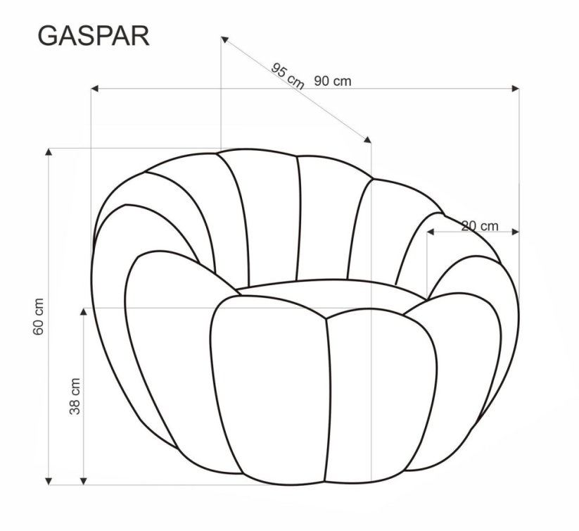 Čalúnené kreslo GASPAR 2 horčicové