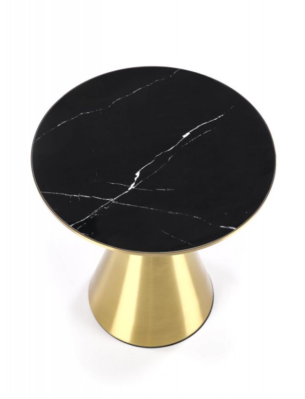 Konferenční stolek TRIBECA černý mramor/zlatý
