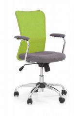 Dětská otočná židle ANDY šedá/zelená