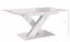 Rozkládací jídelní stůl BRAGA bílý mat/beton 140(180)x80x75