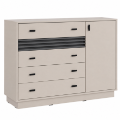 Komoda ALTO 17 4S1D – kašmír / antracit