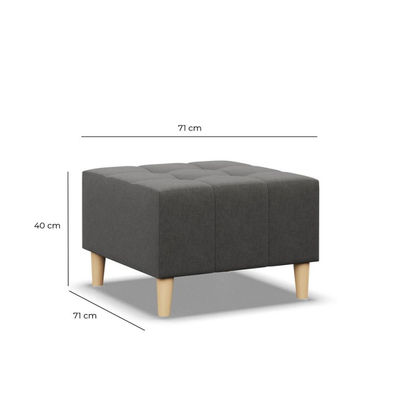 Podnožka ELMA 70x70 tmavě šedá