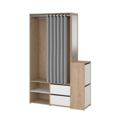 Skriňa Harmony 173 jackson hickory/biela/sivá