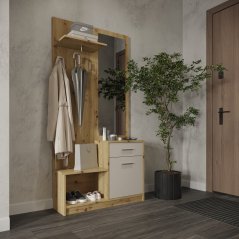 Předsíňová stěna PERGO dub artisan/kašmír
