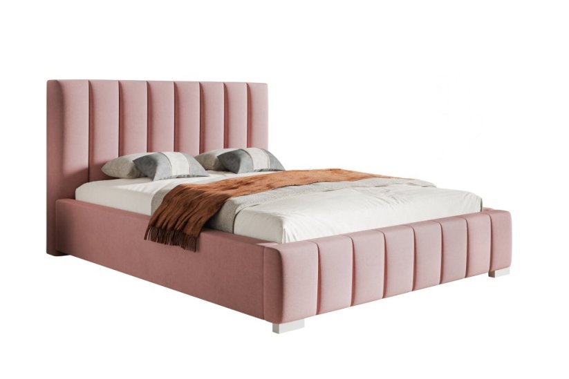 Čalouněná postel BED 10 140x200 růžová