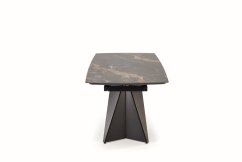 Rozkladací jedálenský stôl ARMANI 165(241)x90 čierny mramor/čierna