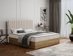 Kontinentální Boxspring postel CAMILA 140x200 výběr z barev
