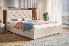 Čalouněná postel BED 17 JASMÍNE  160 X 200 výběz barev