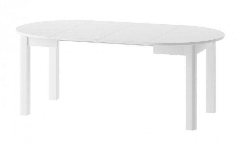 Rozkladací jedálenský stôl SAPRI biela