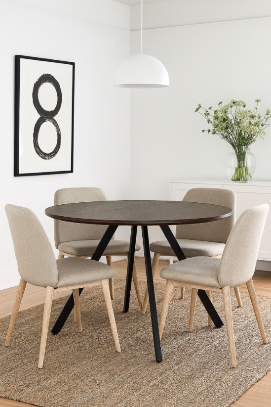 Okrúhly jedálenský stôl GYRUS 120 hnedá