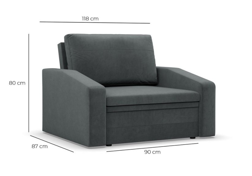 Rozkládací křeslo ORBIT 90 výběr z barev