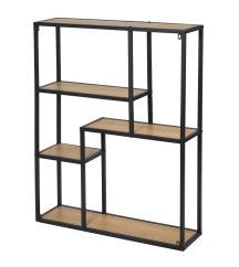 Regálová knihovna ARCANA 400575 přírodní/černá