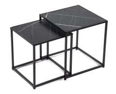 Konferenční stolek DUETTA - sada 2 ks černá