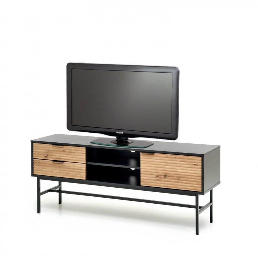 Televizní stolek MURANO dub artisan/černý