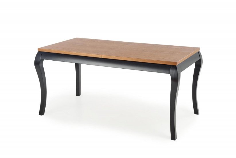 Rozkladací jedálenský stôl WINDSOR 160(240)x90 tmavý dub/čierny