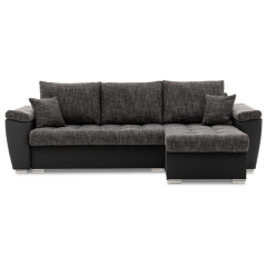 Sedacia súprava VEGAS 250/160 PRAVÁ tmavo sivá/čierna