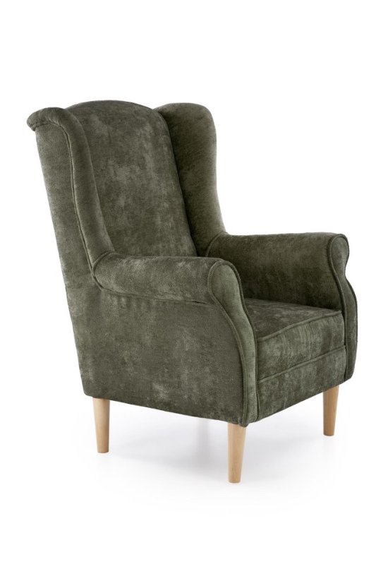 Kreslo / ušiak HERMES olivové