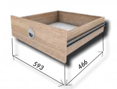 Zásuvky 60x60 ke skříni dub sonoma (2ks)