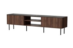 TV stolek SOLANO RTV-2 ořech warmia / černý mramor (200 cm)