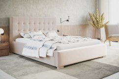 Čalouněná postel BED 2 140x200 béžová