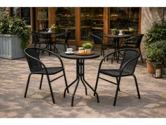 Balkónová zostava BISTRO SET 2+1 čierna