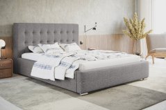 Čalúnená posteľ BED 2 180x200 sivá