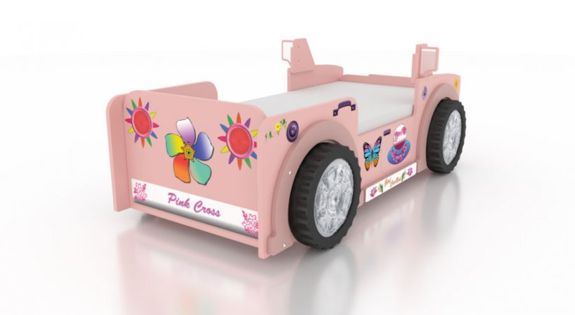 Dětská postel JEEP růžová 190x90